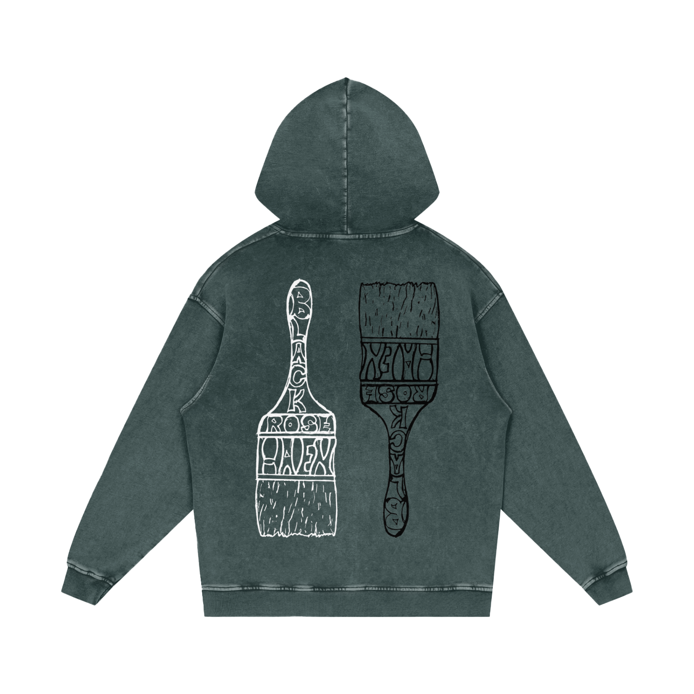 Vintage Snow Wash Pullover Hoodie | Paint Brush