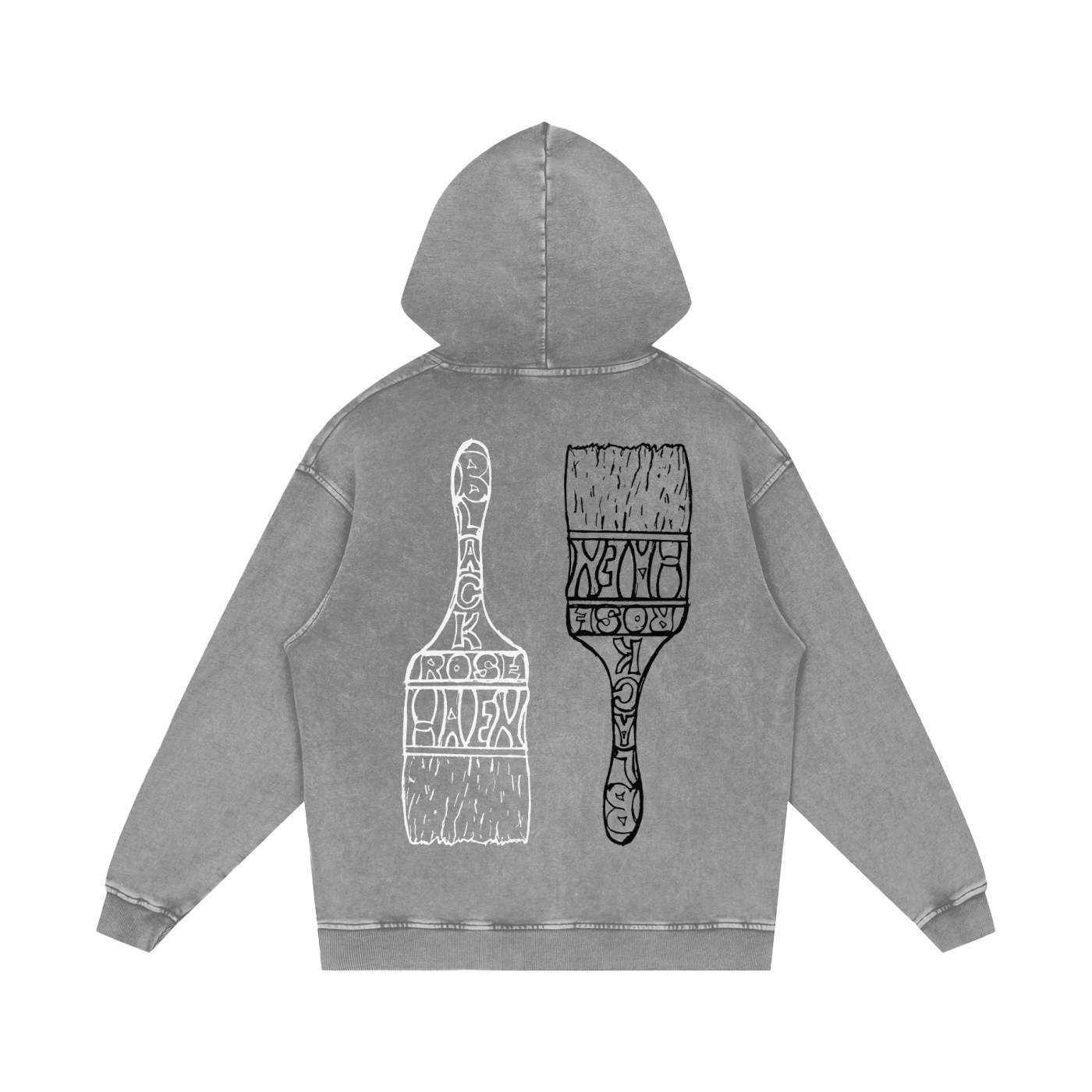 Vintage Snow Wash Pullover Hoodie | Paint Brush