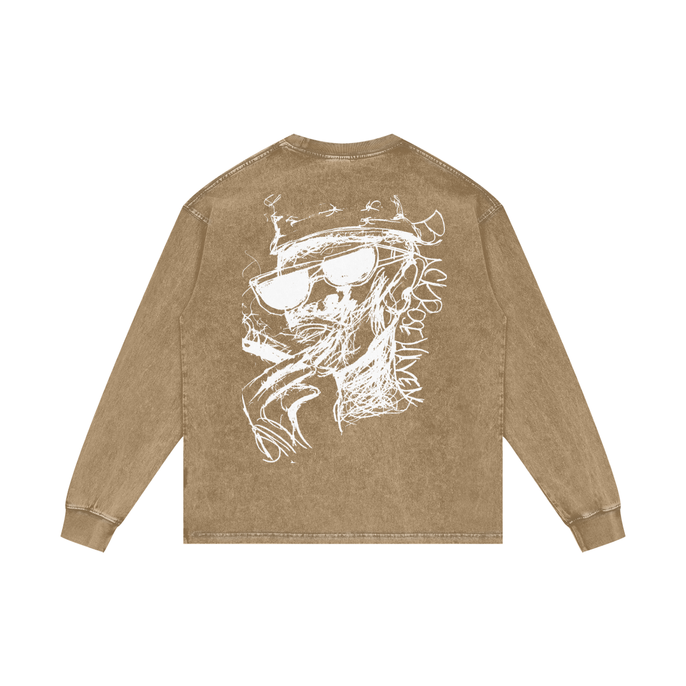 Vintage Snow Wash Long Sleeve T-Shirt | Smokin Man