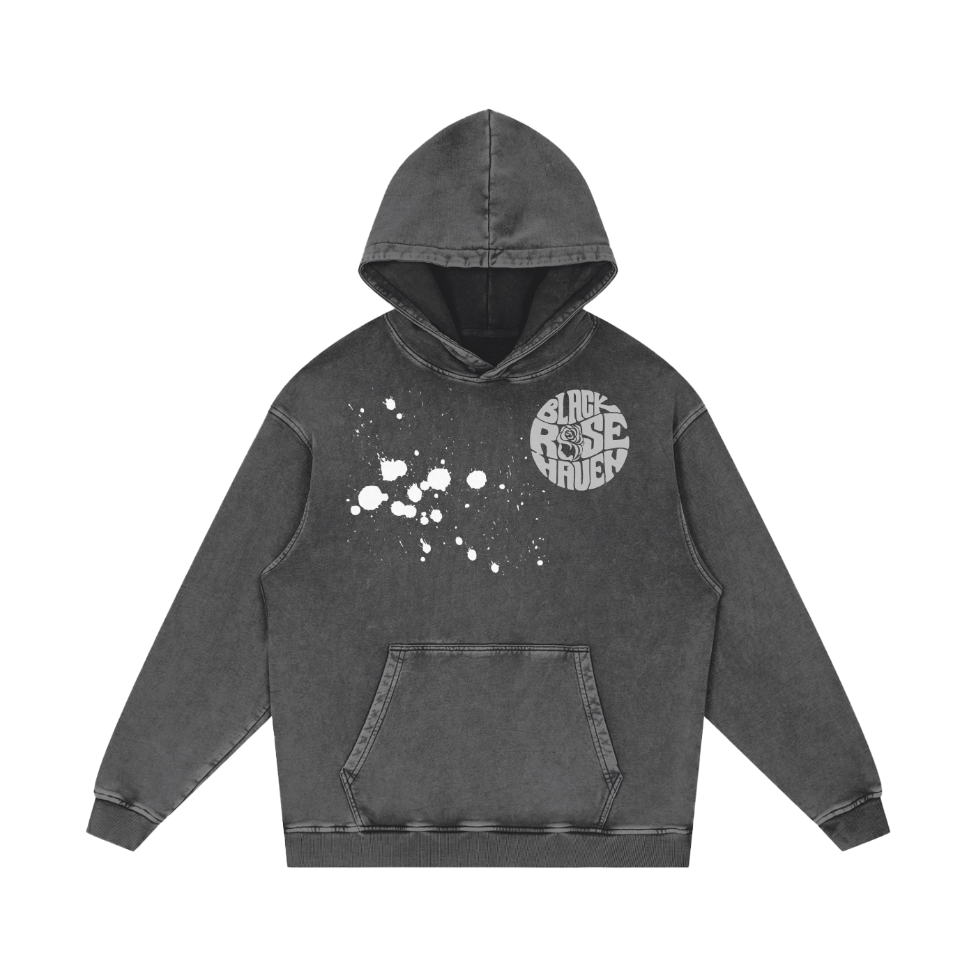 Vintage Snow Wash Pullover Hoodie | Paint Brush