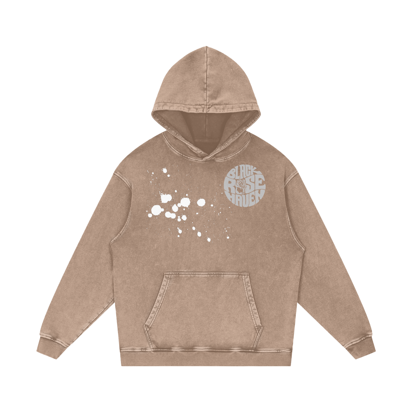 Vintage Snow Wash Pullover Hoodie | Paint Brush