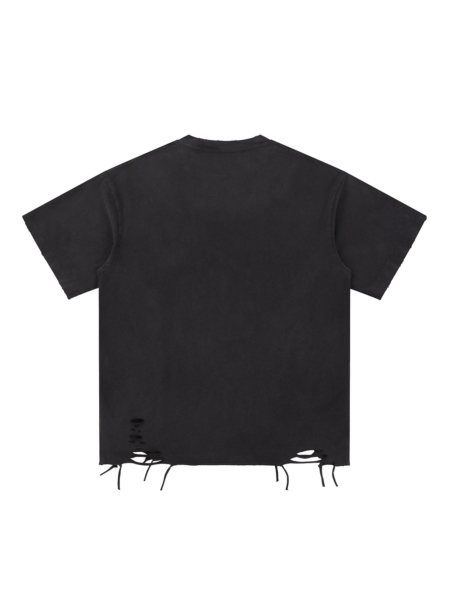 Vintage Snow Washed Raw-Hem T-Shirt | Smoking Man