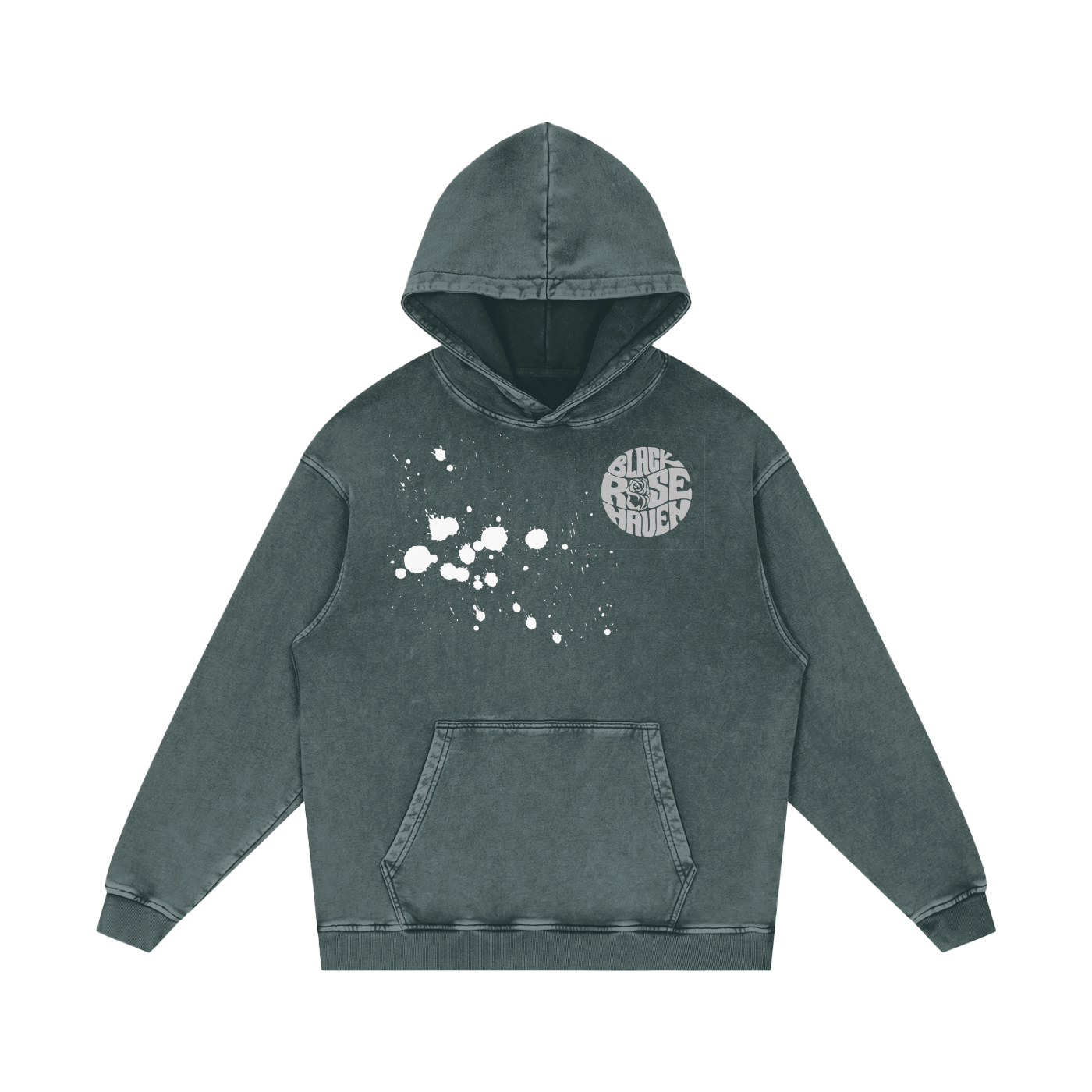 Vintage Ash Wash Pullover Hoodie | Paint Brush