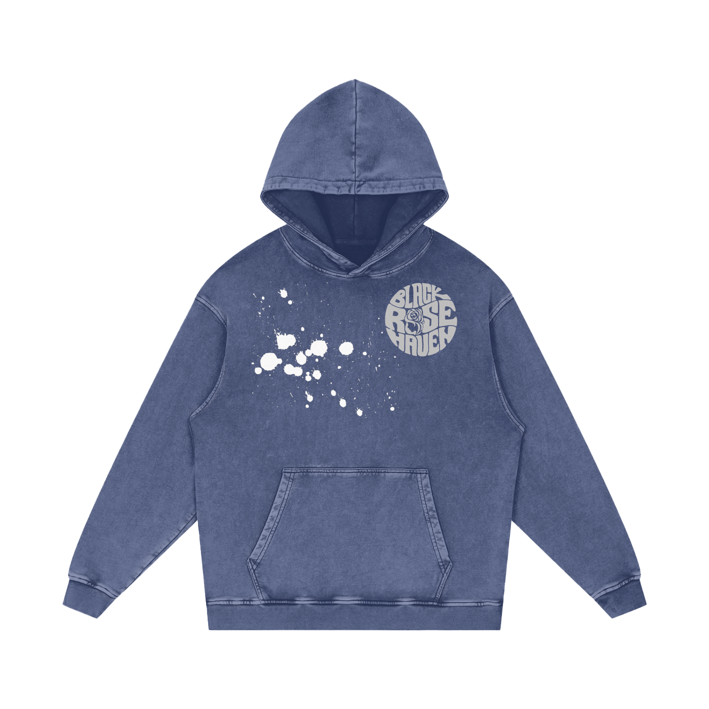 Vintage Snow Wash Pullover Hoodie | Paint Brush
