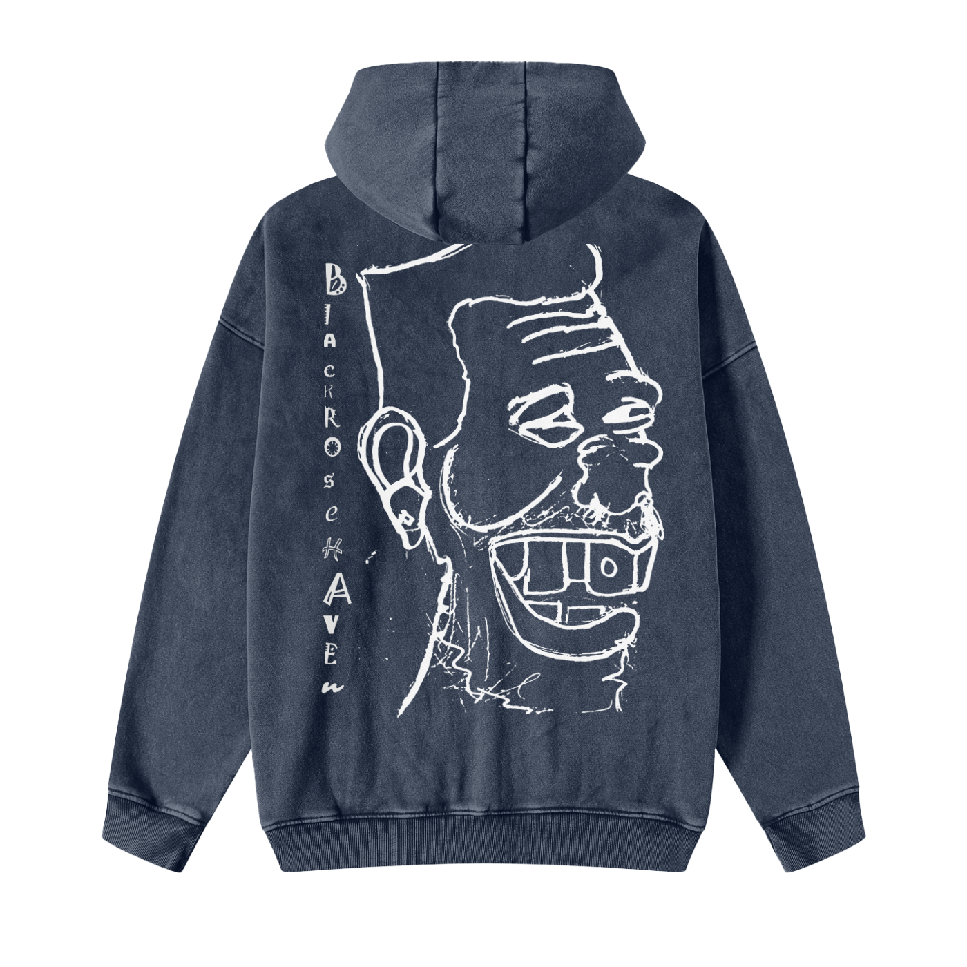 Vintage Snow Washed Zip-Up Jacket  | Laughing Man