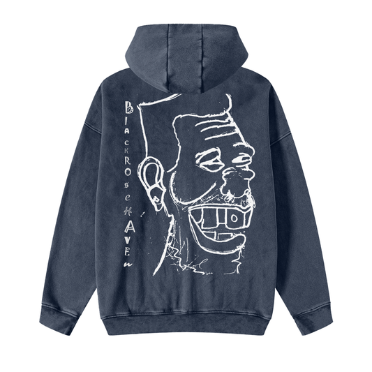 Vintage Snow Washed Zip-Up Jacket  | Laughing Man