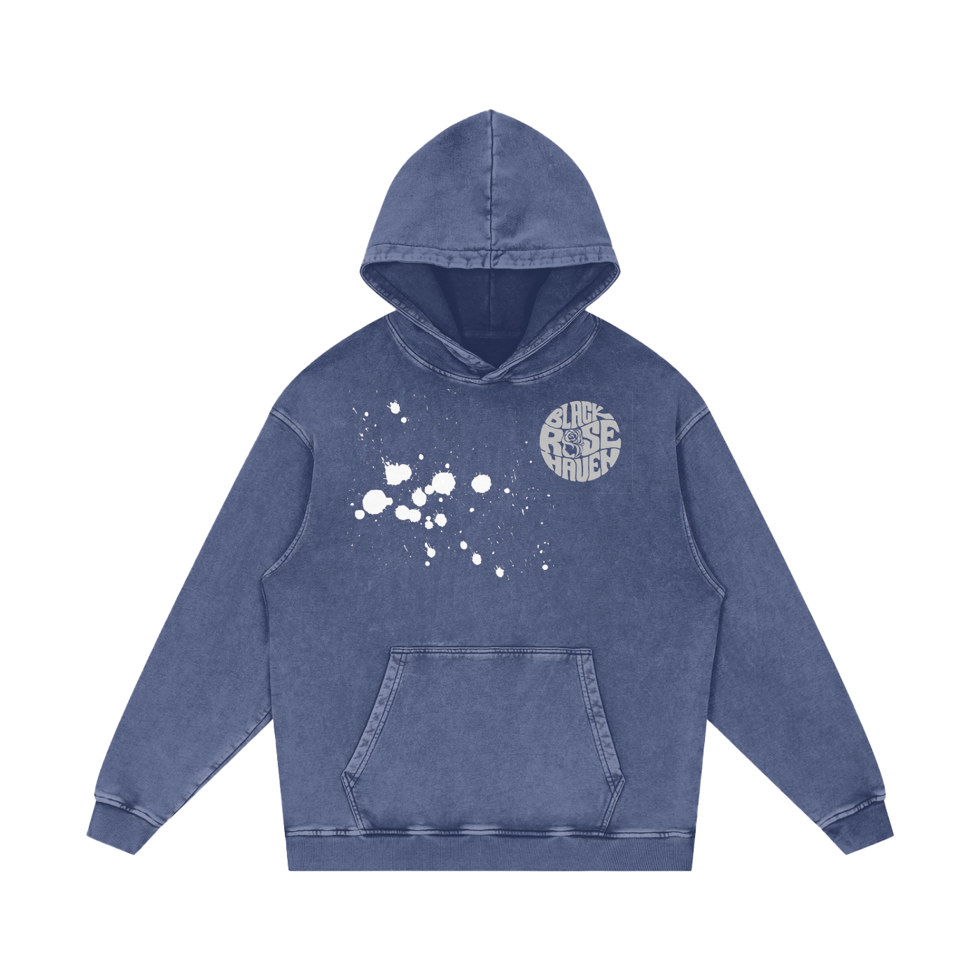 Vintage Ash Wash Pullover Hoodie | Paint Brush