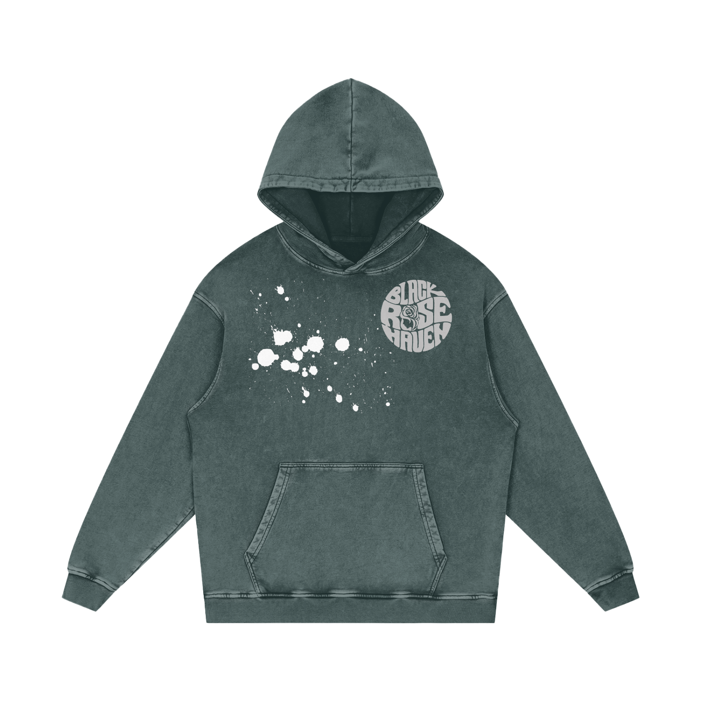 Vintage Snow Wash Pullover Hoodie | Paint Brush