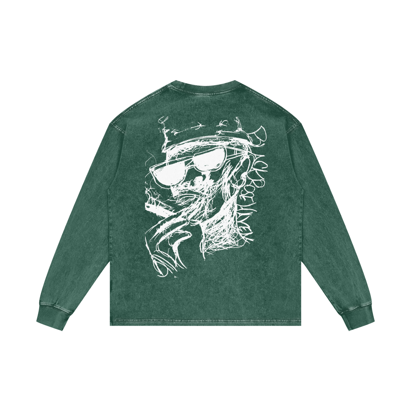 Vintage Snow Wash Long Sleeve T-Shirt | Smokin Man