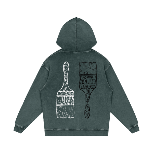 Vintage Ash Wash Pullover Hoodie | Paint Brush
