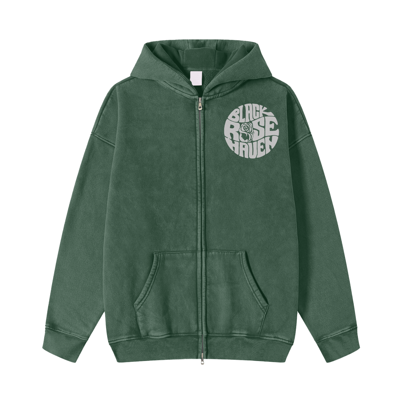 Vintage Snow Washed Zip-Up Jacket  | Laughing Man