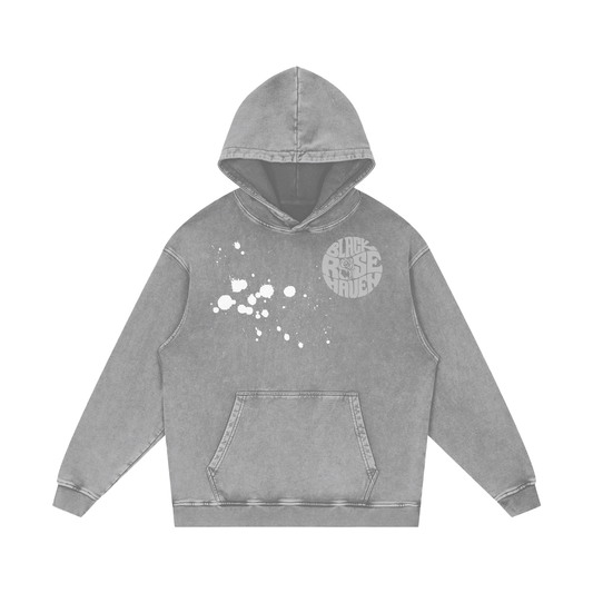 Vintage Snow Wash Pullover Hoodie | Paint Brush
