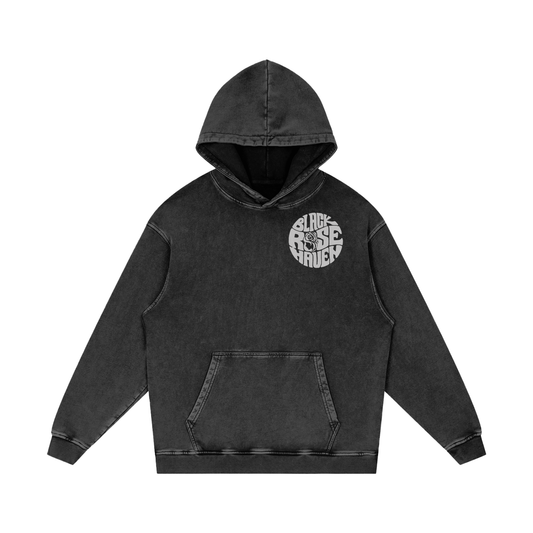 Vintage Snow Wash Oversize Hoodie | Smoking Man