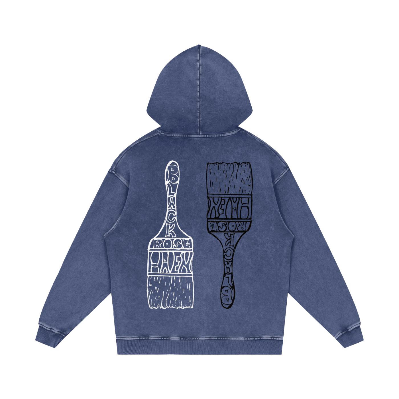 Vintage Snow Wash Pullover Hoodie | Paint Brush