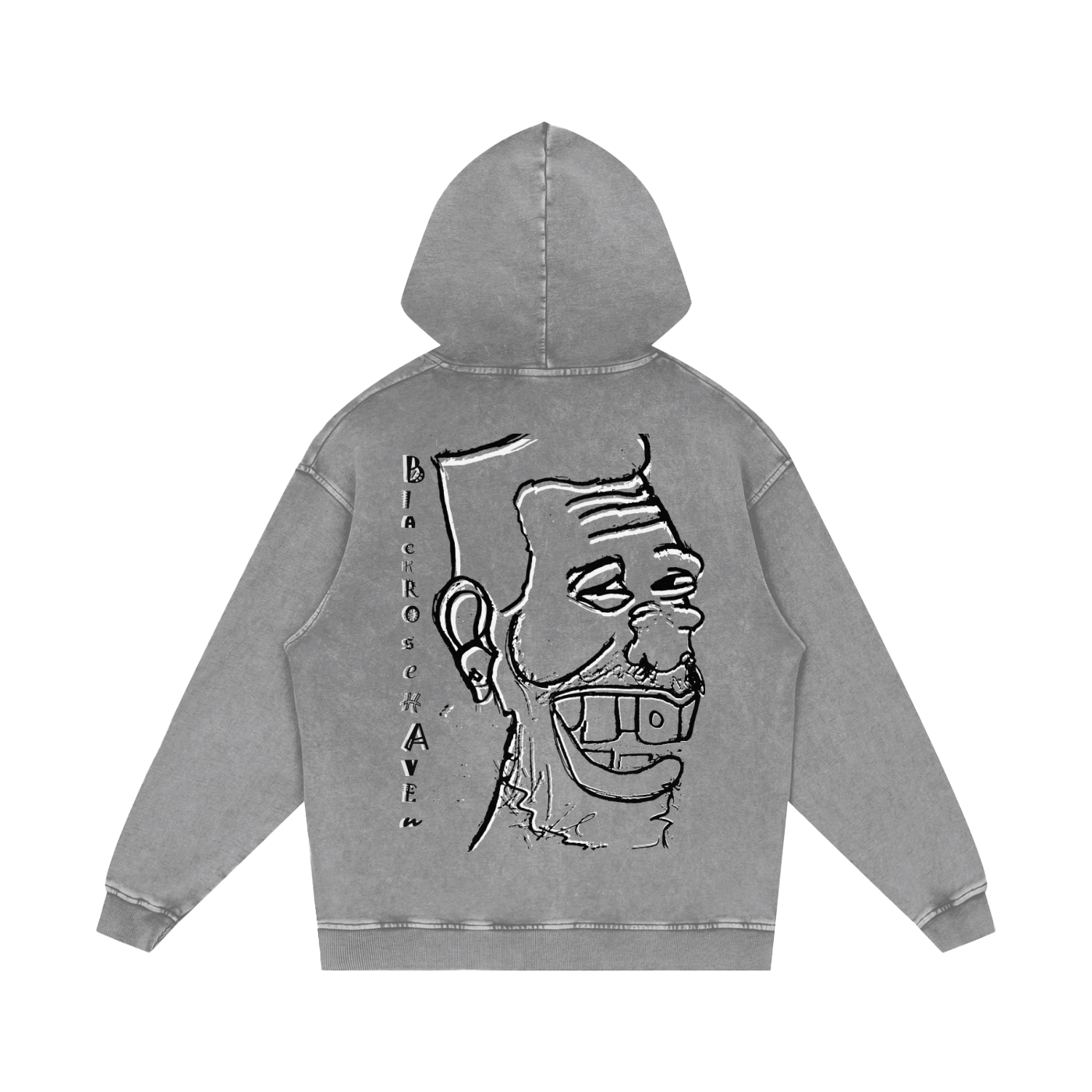 Vintage Ash Wash Pullover Hoodie | Laughing Man
