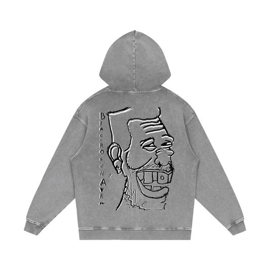 Vintage Ash Wash Pullover Hoodie | Laughing Man