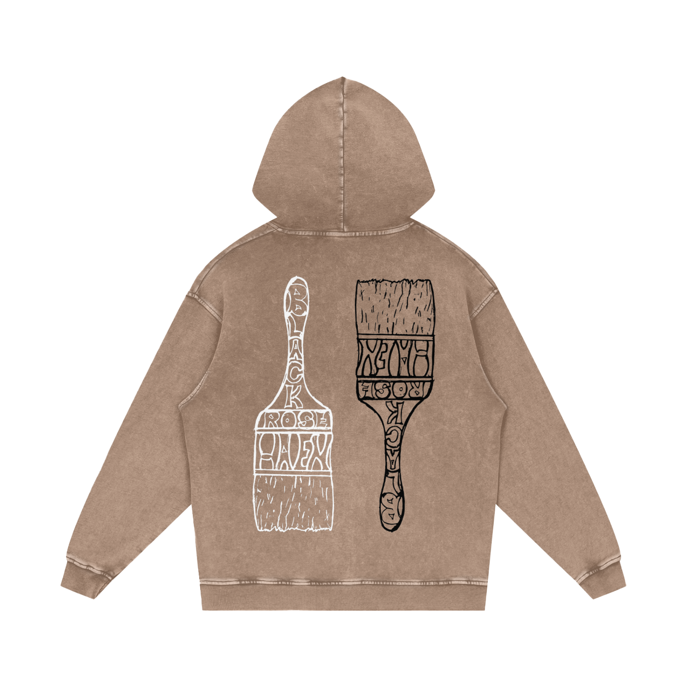 Vintage Snow Wash Pullover Hoodie | Paint Brush